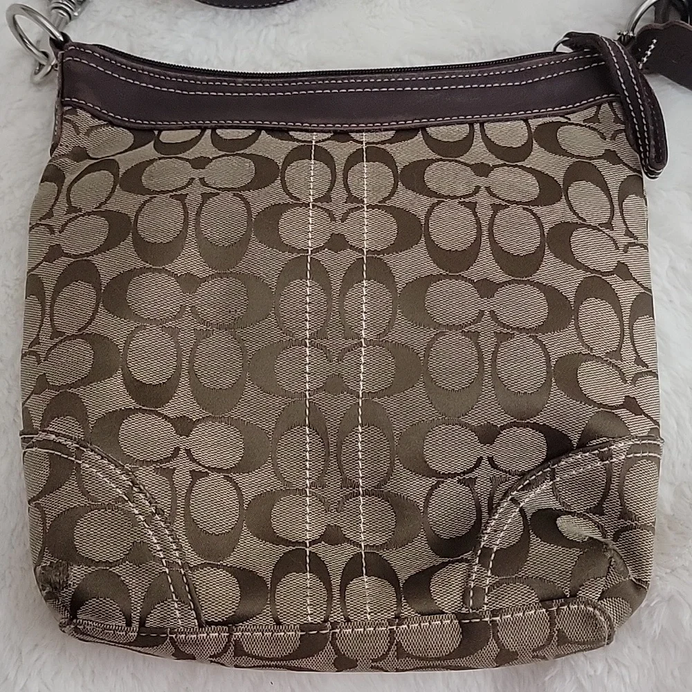 Coach Monogram Canvas Crossbody Bag Purse